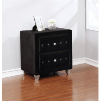 Coaster Furniture 206102 Deanna 2-drawer Rectangular Nightstand Black